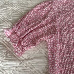 Pink and white blouse